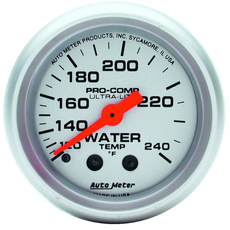 Autometer Ultra-Lite 52mm 120-240 Deg F Mechanical Water Temp