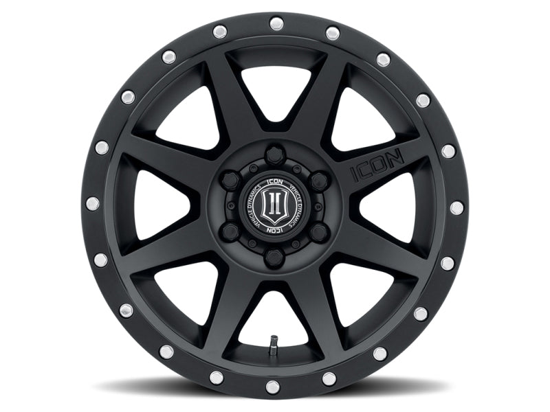 ICON Rebound Pro 17x8.5 6x5.5 25mm Offset 5.75in BS 93.1mm Bore Satin Black Wheel