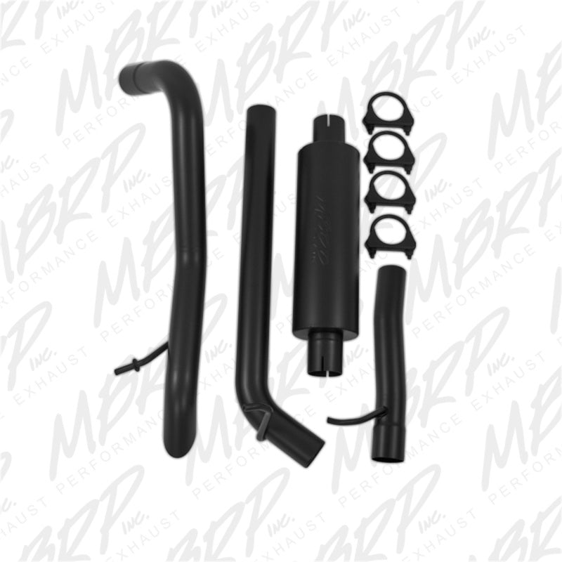 MBRP 2007-2009 Jeep Wrangler (JK) 3.8L V6 4 dr Off-Road Tail Pipe Muffler before Axle