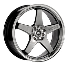 Load image into Gallery viewer, Enkei EV5 17x7 5x100/114.3 45mm Offset 72.6 Bolt Diameter Hyper Black w/ Machined Lip Wheel