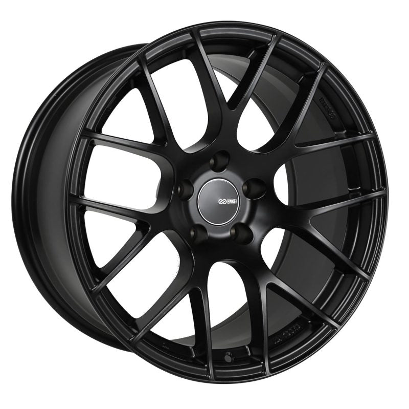 Enkei Raijin 18x8 45mm Offset 5x100 Bolt Pattern Matte Black Wheel