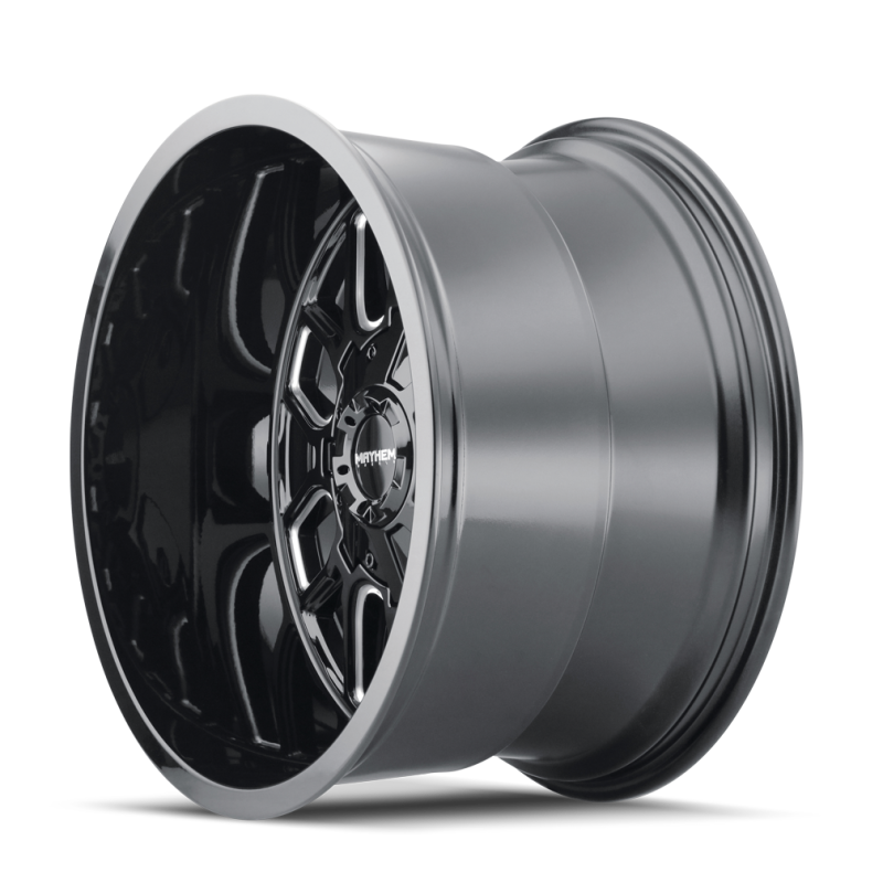 Mayhem 8107 Cogent 20x10 / 5x127 BP / -19mm Offset / 87.1mm Hub Black w/ Milled Spokes Wheel