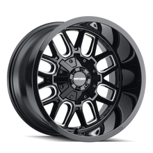 Load image into Gallery viewer, Mayhem 8107 Cogent 18x9 / 6x135 BP / 0mm Offset / 106mm Hub Black w/ Milled Spokes Wheel