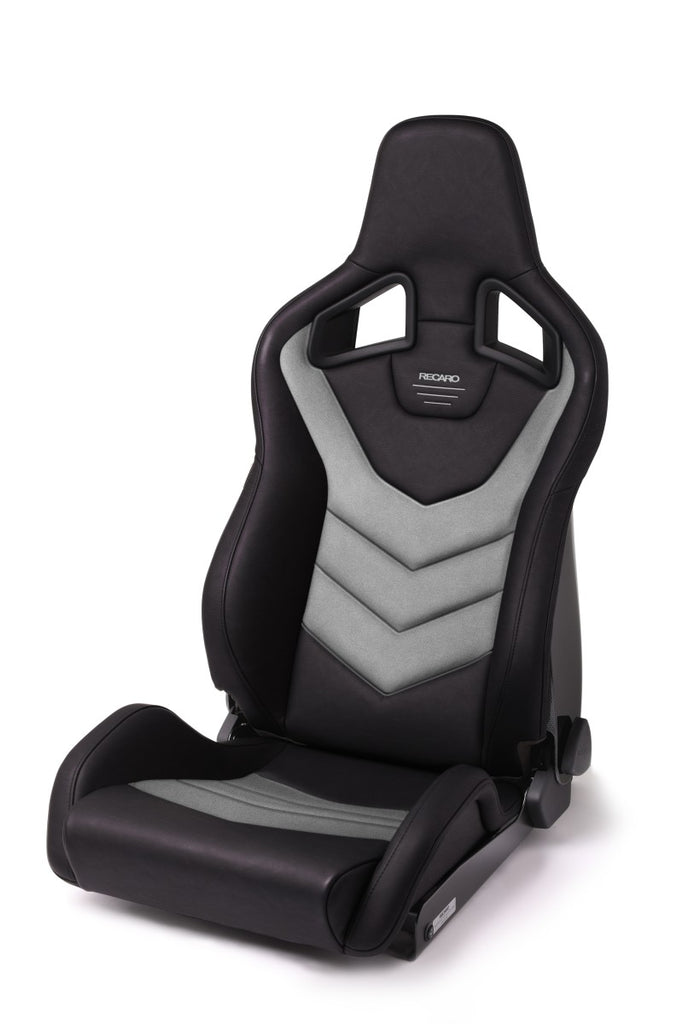 Recaro Sportster GT Passenger Seat - Black Vinyl/Cloud Grey Suede