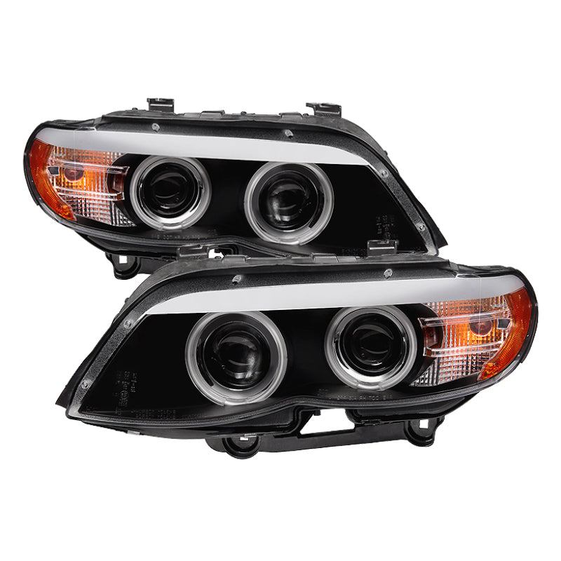 Spyder BMW X5 E53 2004-2006 Projector Halogen Model- DRL LED CCFL Halo Blk PRO-YD-BMWX503-CCFL-BK