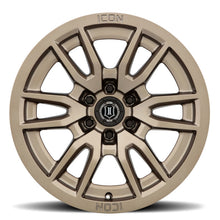 Load image into Gallery viewer, ICON Vector 6 17x8.5 6x135 6mm Offset 5in BS 87.1mm Bore Bronze Wheel