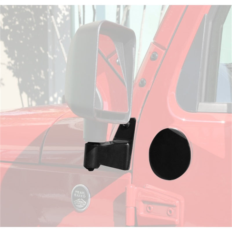 Rugged Ridge 07-18 Jeep Wrangler JK Black Mirror Relocation Brackets