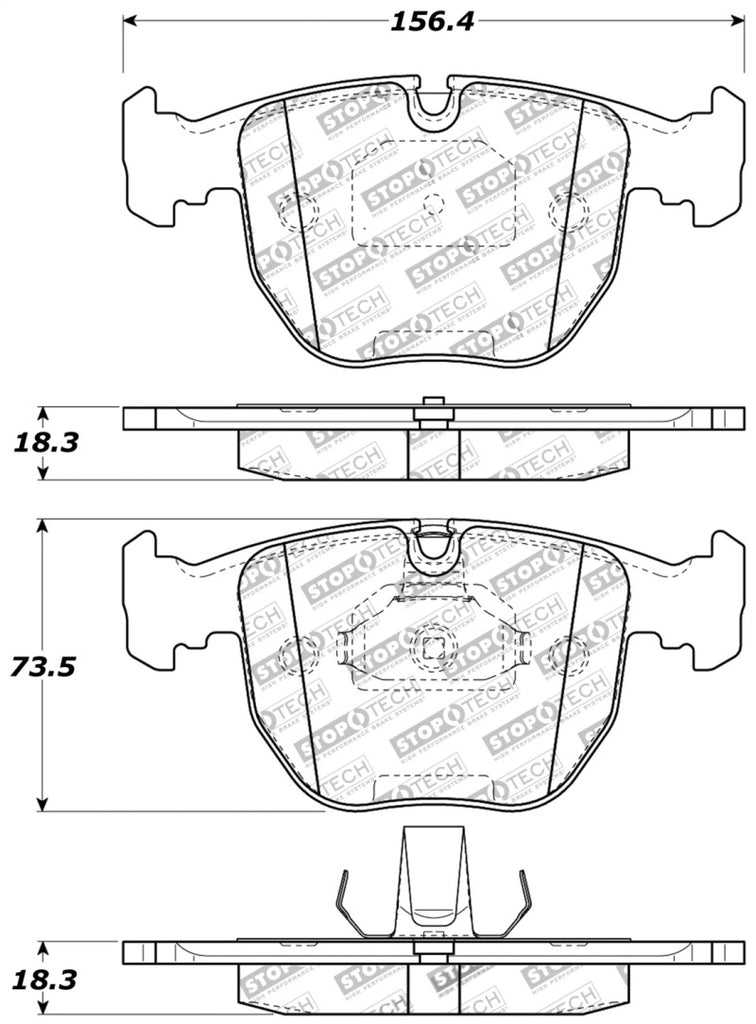 StopTech Performance 00-04 BMW M5 E39 / 00-06 X5 / 03-05 Range Rover HSE Front Brake Pads